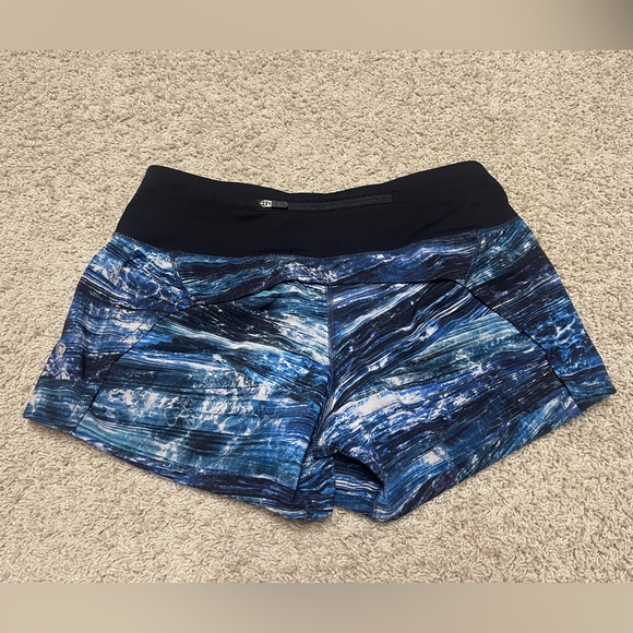 Lululemon Blue Pattern Run Time Short - Picture 2 of 4